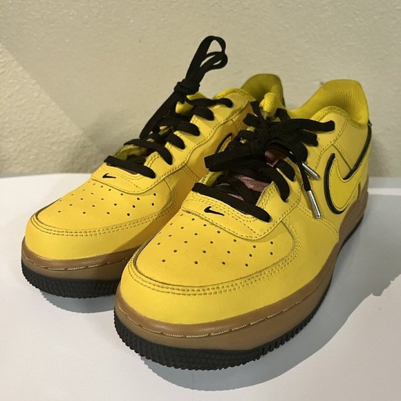 Nike Air Force 1 LV8 1 (GS) Speed Yellow Gum Youth Sz 5.5Y WMNS 7 - Picture 9 of 13
